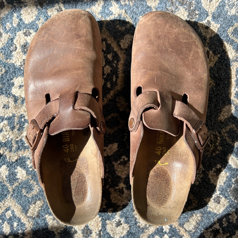 Birkenstock Boston Oiled Leather in Habana